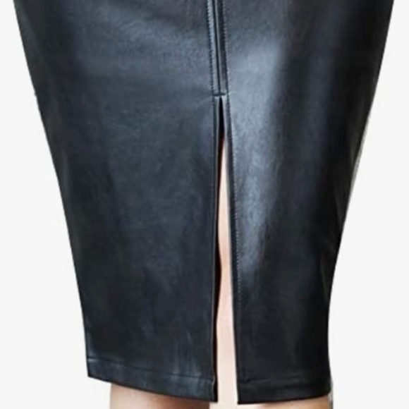 Black Faux Leather Skirt - Picture 5 of 6